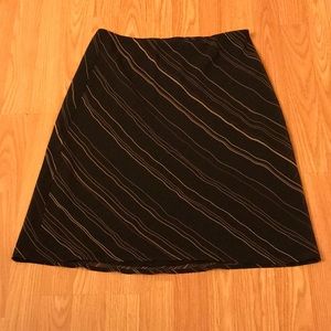 Black and Tan Striped Skirt by Express